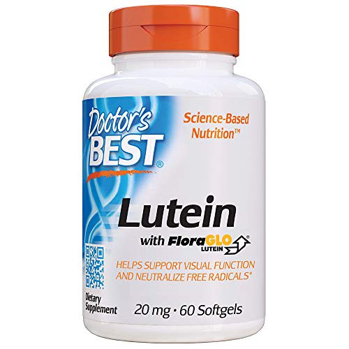 Doctor s Best Lutein with FloraGLO  Gluten Free  Vision Support  60 Softgels