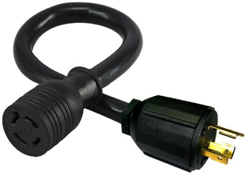 Conntek PL520L1420 Generator Adapter 20-Amp L5-20 Locking Plug to 20-Amp 125/250-Volt L14-20R Female