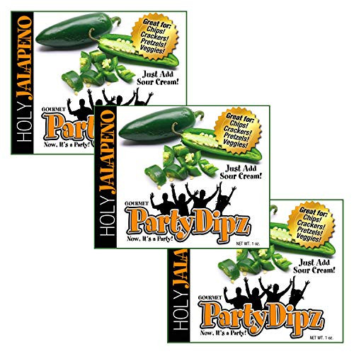 NEW ITEM  3 Pak PartyDipz Holy Jalapeno Gourmet Dip Mix Packets Dips For Chips Dips For Spreads Bacon Dip Cheddar Dip Great Gift Idea