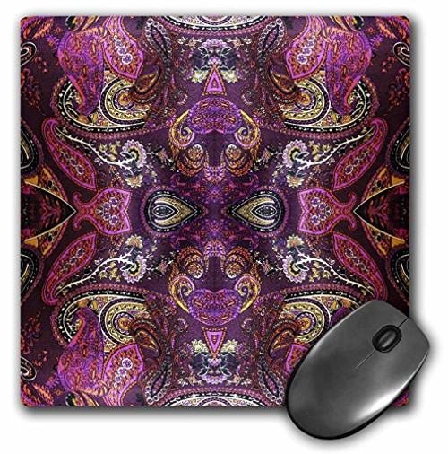 3dRose LLC 8 x 8 x 0 25 Inches Mouse Pad  Purple and Pink Paisley  mp 35194 1