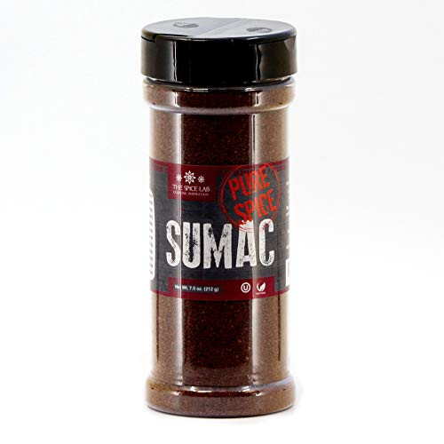 The Spice Lab Sumac   Cured Ground Sumac 7 5 oz Seasoning Shaker Jar   All Natural OU Kosher Non GMO Gluten Free Mediterranean Spice   Sumac Spice  Turkish Foods