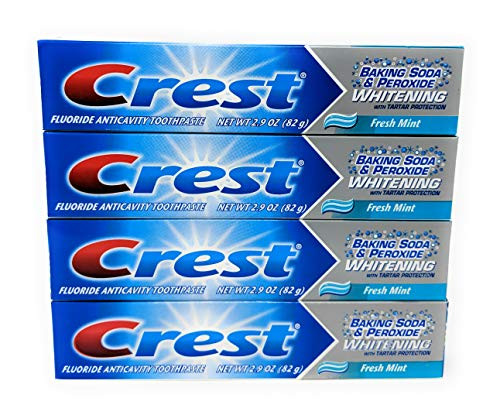 Crest Baking Soda Peroxide Whitening Tartar Toothpaste  2 9 Oz  Fresh Mint  Pack of 4