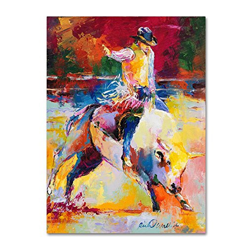 Trademark Fine Art Rodeo by Richard Wallich, 14x19-Inch Canvas Wall Art