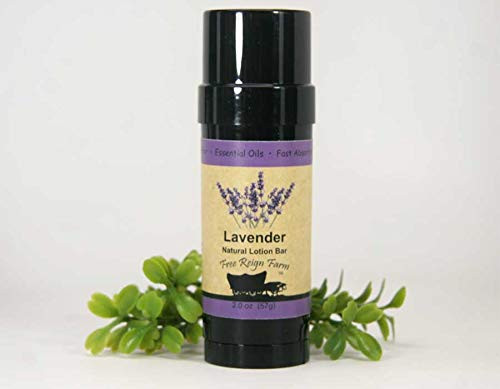 Natural Shea Butter Body Lotion Stick with Coconut Oil and Beeswax  in a 2 oz  Solid Lotion Bar  Lavender Lotion 1