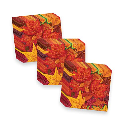 Beistle Fall Leaf Beverage Napkins  48 Pack   Multicolor