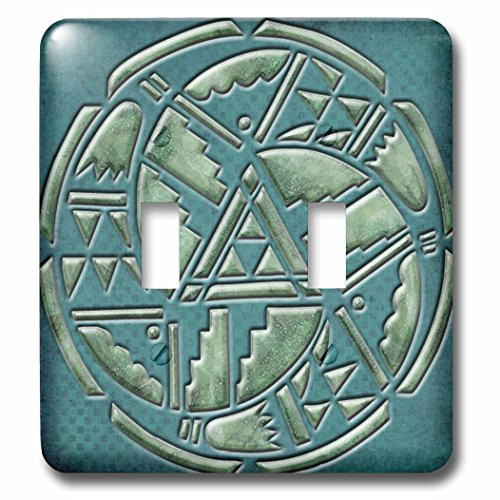 3dRose lsp_108091_2 Designer One of a Kind Native American Art Double Toggle Switch