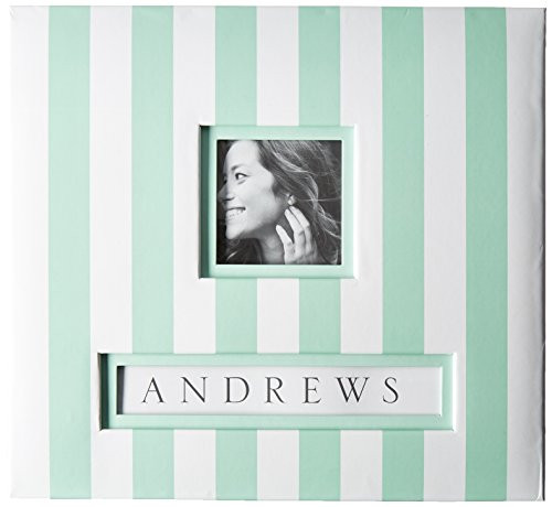 K&Company Frame-A-Name Post Bound Album 12"X12"-Mint Wide Stripe