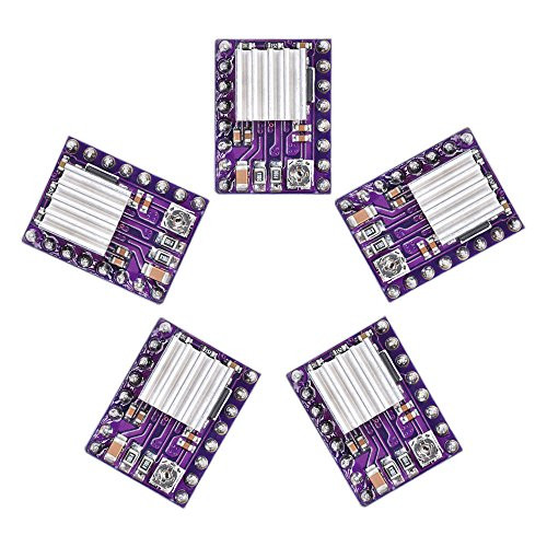 KINGPRINT DRV8825 Stepper Motor Driver Module with Heat Sink for 3D Printer Rrerap Ramps 1 4 A4988  Pack of 5pcs