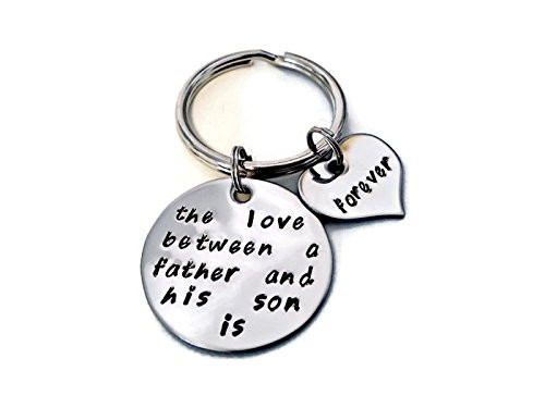 Father and Son Key Chain "The Love Between a Father and His Son Is Forever"
