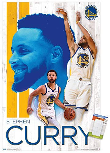 Trends International NBA Golden State Warriors   Stephen Curry 19 Wall Poster  22 375  x 34   Poster   Mount Bundle