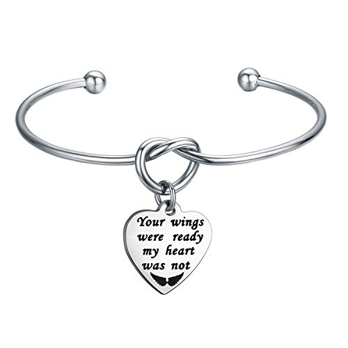 WUSUANED Memorial Jewelry Your Wings were Ready My Heart was Not Bracelet Necklace Loss of Loved One Gift Your Wings were Ready Bracelet WUSUANED Memorial Jewelry Your Wings were Ready My Heart was Not Bracelet Necklace Loss of Loved One Gift Your Wings were Ready Bracelet