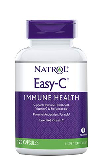 Natrol Easy C Immune Health Supports Immune Health with Vitamin C and Bioflavonoids Bios Vegi Capsules 500 mg 120 Count Natrol Easy C Immune Health Supports Immune Health with Vitamin C and Bioflavonoids Bios Vegi Capsules 500 mg 120 Count