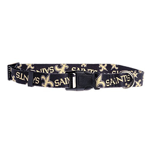 Littlearth NFL New Orleans Saints Team Pet Collar  Medium Gold