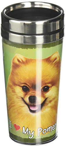 E S Pets Stainless Steel Pomeranian Tumbler  16 oz