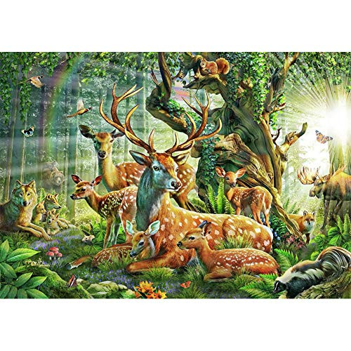 DIY 5D Diamond Painting by Numbers Kits  Deer Wolves Moose  Forest Animals  Full Drill Rhinestones Paint with Diamonds Crystal Diamond Art  Deer