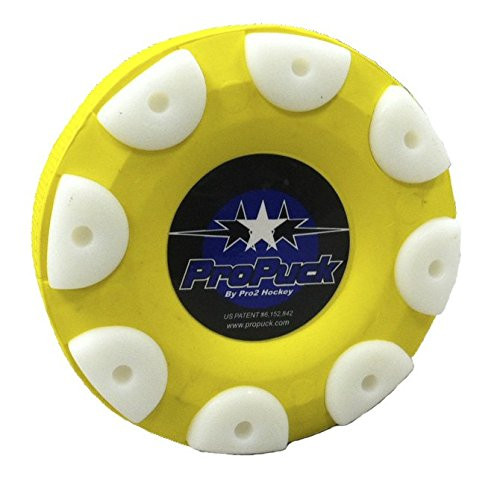 Proguard Sports Roller Hockey Puck ProPuck Hockey Puck with Wheels and a Knurled Side for Controlled Passing and Shooting Street Pucks for Training Yellow Proguard Sports Roller Hockey Puck ProPuck Hockey Puck with Wheels and a Knurled Side for Controlled Passing and Shooting Street Pucks for Training Yellow