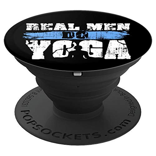 Real Men Do Yoga   Funny   Masculine Yoga Workout Slogan PopSockets Grip and Stand for Phones and Tablets