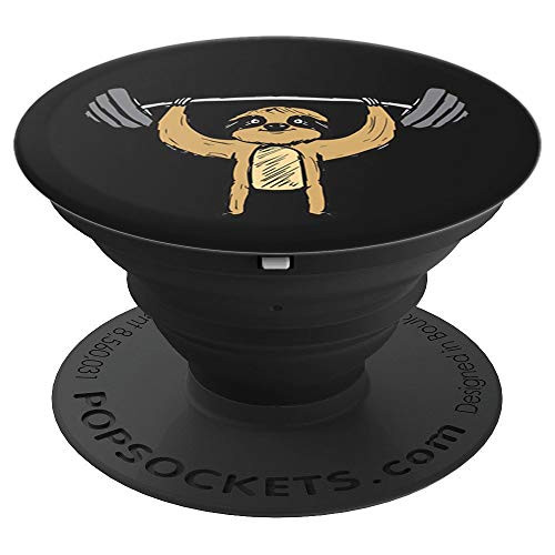 Sloth Lifting Weights Weightlifting Barbell Gift Funny Sloth PopSockets Grip and Stand for Phones and Tablets Sloth Lifting Weights Weightlifting Barbell Gift Funny Sloth PopSockets Grip and Stand for Phones and Tablets