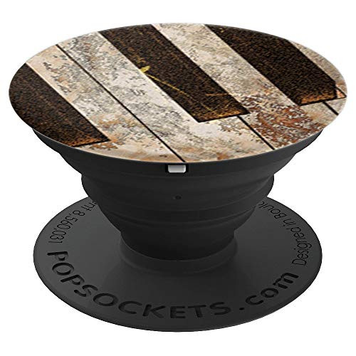 Antique Piano Keys  Musician  Grunge Design PopSockets Grip and Stand for Phones and Tablets