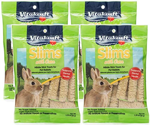 Vitakraft Slims with Corn Nibble Stick Treats for Pet Rabbits 4 PACK Vitakraft Slims with Corn Nibble Stick Treats for Pet Rabbits 4 PACK