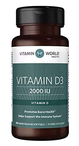 Vitamin World Vitamin D3 2000 IU 100 Softgels