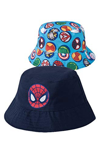 Marvel Spiderman  Avengers  Hulk  Ironman  Thor  Captain America  Reversible Bucket Hat  Boys Ages 2 5  Navy