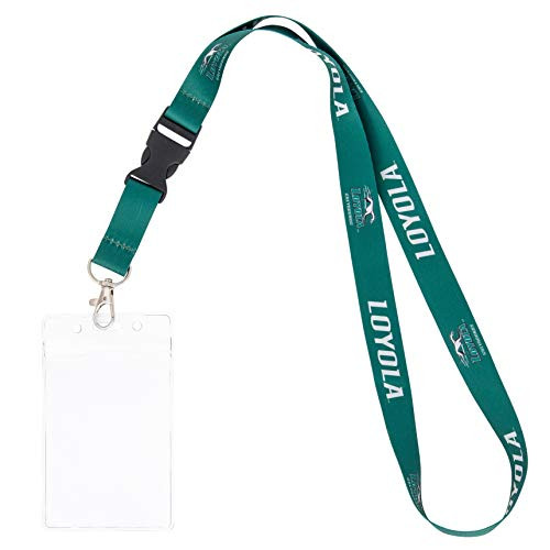 Loyola Maryland University Greyhound NCAA Car Keys College ID Badge Holder Lanyard Keychain Detachable Breakaway Snap Buckle  w Pouch