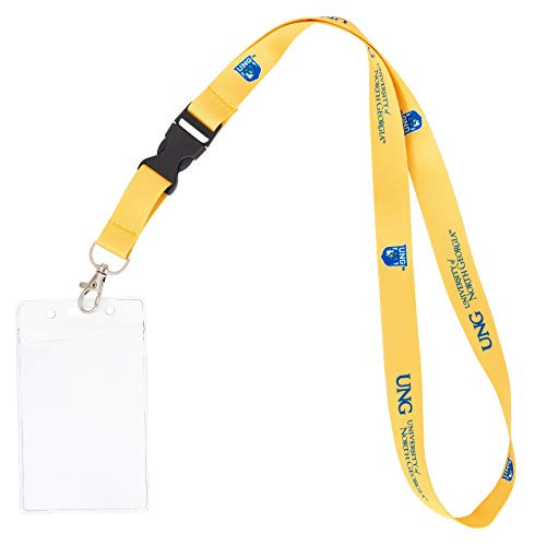 University of North Georgia UNG Nighthawks NCAA Car Keys College ID Badge Holder Lanyard Keychain Detachable Breakaway Snap Buckle  w Pouch
