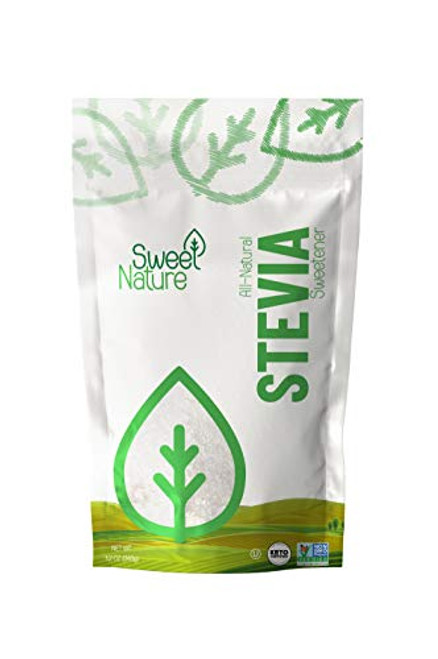 Sweet Nature Stevia Sweetener Powder   All Natural   Kosher   Gluten and Sugar Free   Keto Friendly  12 Ounces