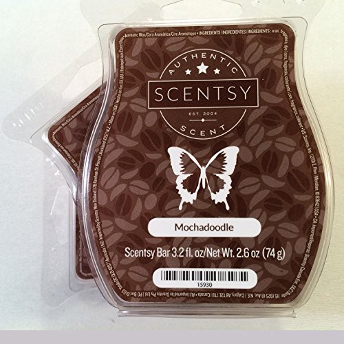 Scentsy, Mochadoodle, Wickless Candle Tart Warmer Wax 3.2 Oz Bar, 3-pack (3)