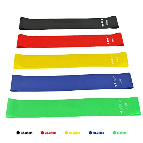 OLUMBO Exercise Bands Resistance Loop Bands Workout Bands Fitness Bands Stretch Bands Physical Therapy Bands for Set of 5 OLUMBO Exercise Bands Resistance Loop Bands Workout Bands Fitness Bands Stretch Bands Physical Therapy Bands for Set of 5