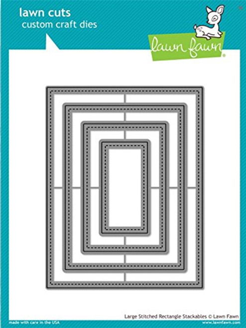 Lawn Fawn Lawn Cuts Custom Craft Die - Large Stitched Rectangle (LF767) Lawn Fawn Lawn Cuts Custom Craft Die - Large Stitched Rectangle (LF767)