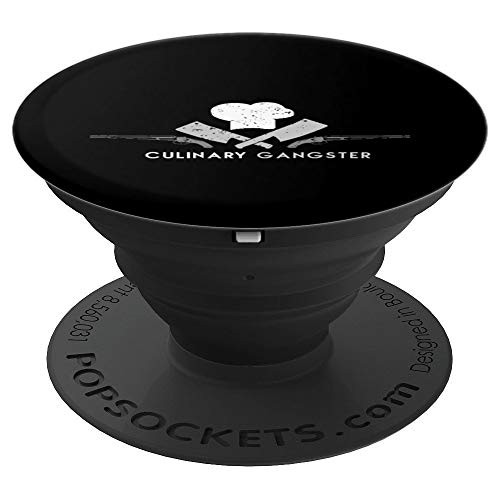 Culinary Gangster Food Kitchen Bake Funny Chef Cook Gift PopSockets Grip and Stand for Phones and Tablets