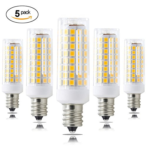 XRZT Dimmable E12 LED Bulb Candelabra Bulb, 7W(75W Halogen Bulbs Equivalent), T3/T4 Warm White 3000K Ceiling Fan Bulbs(5-Pack) XRZT Dimmable E12 LED Bulb Candelabra Bulb, 7W(75W Halogen Bulbs Equivalent), T3/T4 Warm White 3000K Ceiling Fan Bulbs(5-Pack)