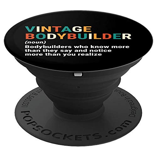 Vintage Bodybuilder Definition Noun Funny Gym Workout PopSockets Grip and Stand for Phones and Tablets Vintage Bodybuilder Definition Noun Funny Gym Workout PopSockets Grip and Stand for Phones and Tablets