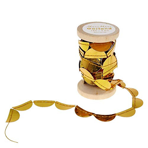 Meri Meri  Scallop  Garland Spool  4 5 Meters  Gold