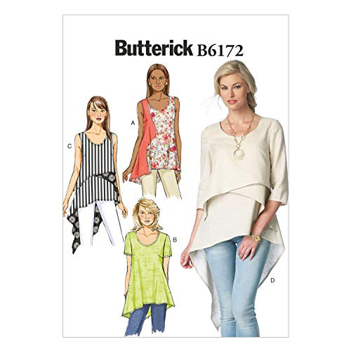 BUTTERICK PATTERNS B6172E50 Misses  Top and Tunic Sewing Template  E5  14 16 18 20 22