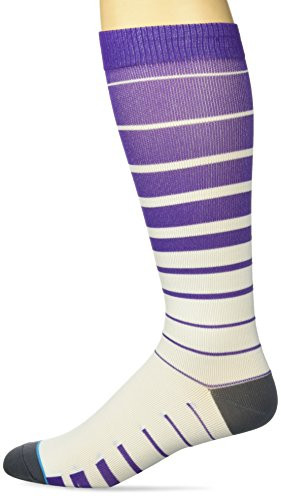 Prestige Medical Fashion Compression Socks  Purple Stripes  2 5 Ounce
