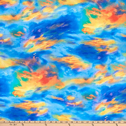 Timeless Treasures Electric Nature Sky Multi Quilt Fabric By The Yard