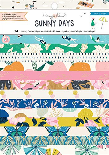 Crate Paper Paper PAD 6X8  Maggie Holmes Sunny Days W Gold Foil