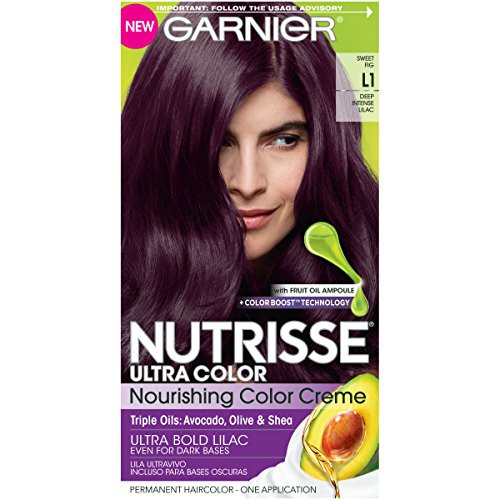 Garnier Nutrisse Ultra Color Nourishing Permanent Hair Color Cream  L1 Deep Intense Lilac Sweet Fig  1 Kit  Purple Hair Dye  Packaging May Vary  Pack of 1