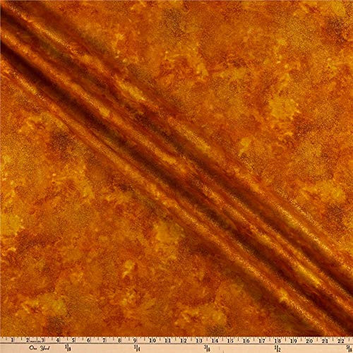 Timeless Treasures Metallic Fall Foliage 2 Shimmer Honey Quilt Fabric