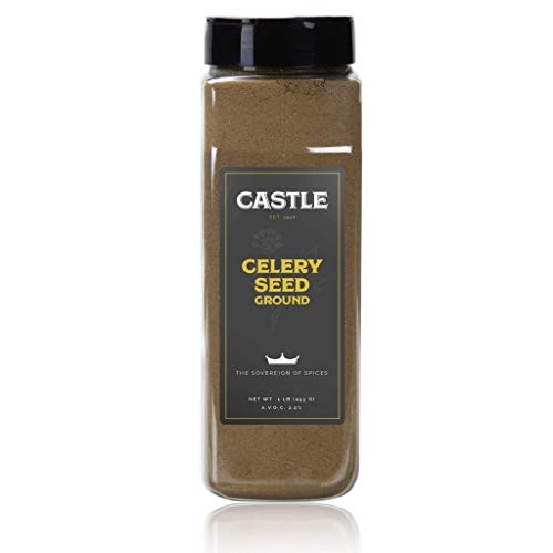 Castle Foods   Celery Seed Ground  Premium Restaurant Quality  16 ounces  NonGMO  Kosher