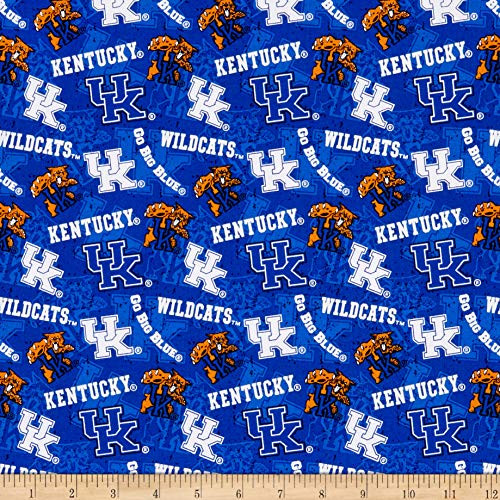 Sykel Enterprises NCAA Kentucky 1178 Tone on Tone Blue White Orange Black Fabric by the Yard Sykel Enterprises NCAA Kentucky 1178 Tone on Tone Blue White Orange Black Fabric by the Yard