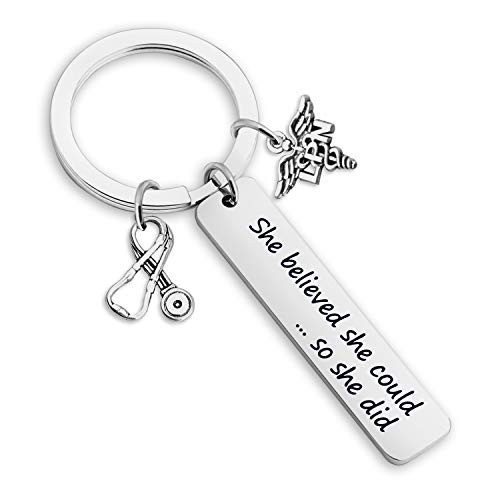 G Ahora Nurse Keychain Nurse Graduation Gift She Believed She Could Inspirational Jewelry RN LPN Gift Medical Student Gift for Nurse KR LPN G Ahora Nurse Keychain Nurse Graduation Gift She Believed She Could Inspirational Jewelry RN LPN Gift Medical Student Gift for Nurse KR LPN