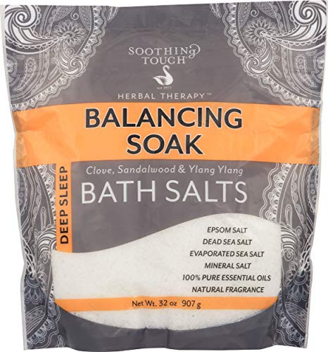 Soothing Touch Deep Sleep Bath Salts Balancing Soak Clove Sandalwood   Ylang 32 Oz