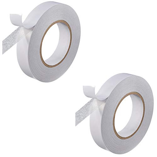 Best 1  Ultra Thin Permanent Double Sided Tape for Arts  Crafts  Photography  Scrapbooking  Tear by Hand  Paper Backing  1 Inch by 164 Feet 55 Yards  2 Rolls