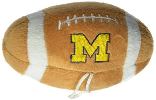 Sporty K9 NCAA Michigan Wolverines Plush Football Pet Toy 5 inch Long with Inner Squeaker Sporty K9 NCAA Michigan Wolverines Plush Football Pet Toy 5 inch Long with Inner Squeaker