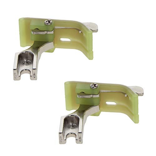 Othmro TSP 18 Industrial Sewing Machine Hinged Presser Foot with Right Guide 1 4   6mm  Yellow Silver 2pcs