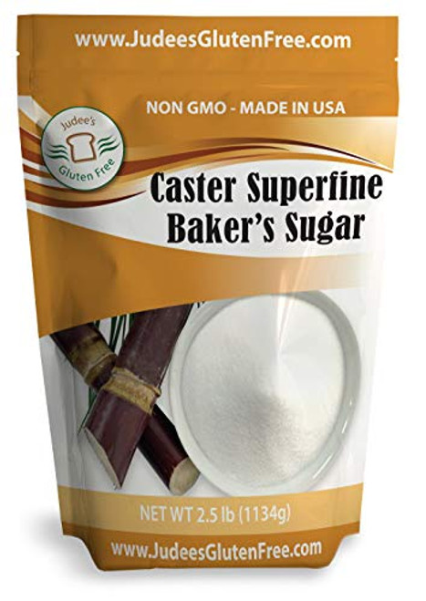 Judee s Superfine Caster Baker s Sugar 2 5 lbs Non GMO ~ Made in USA ~ Packaged in a Gluten and Nut Free Facility Judee s Superfine Caster Baker s Sugar 2 5 lbs Non GMO ~ Made in USA ~ Packaged in a Gluten and Nut Free Facility